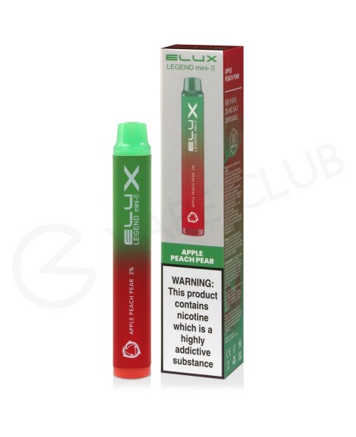 Apple Peach Pear Elux Legend Mini II Disposable Va...