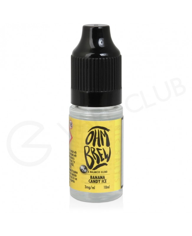 Banana Candy Ice E-Liquid by Ohm Brew 50/50 Nic Salts