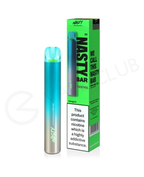 Menthol Nasty Bar DX2 Disposable Vape