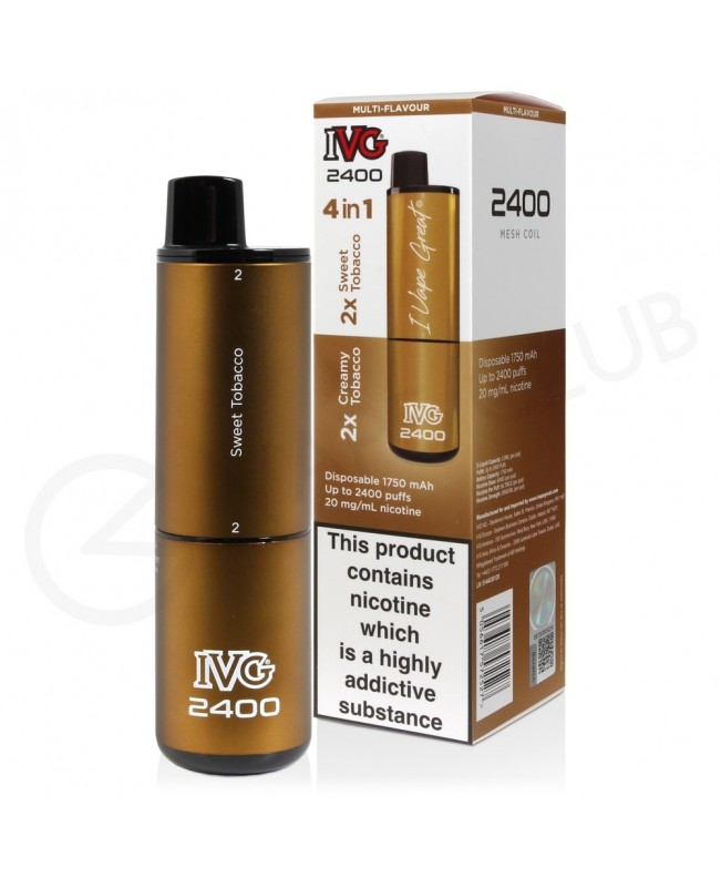 Tobacco Edition IVG 2400 Disposable Vape