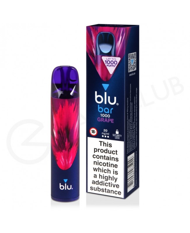 Grape Blu Bar 1000 Disposable Vape