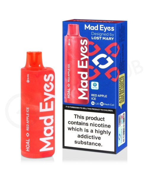 Red Apple Ice Mad Eyes Hoal Disposable Vape