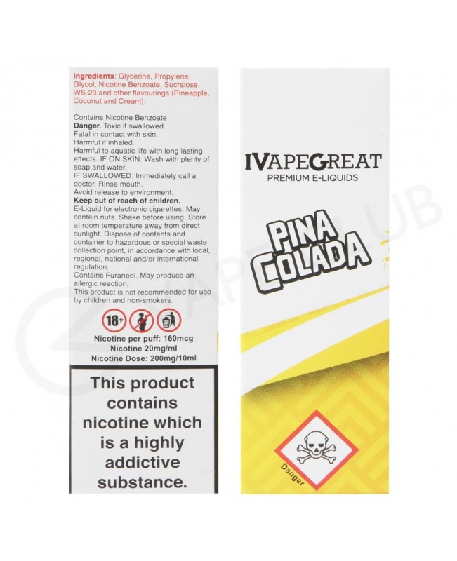 Pina Colada Nic Salt E-Liquid by IVG