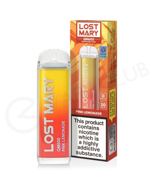 Pink Lemonade Lost Mary QM600 Disposable Vape