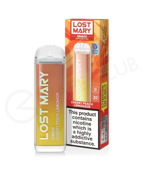 Cherry Peach Lemonade Lost Mary QM600 Disposable V...