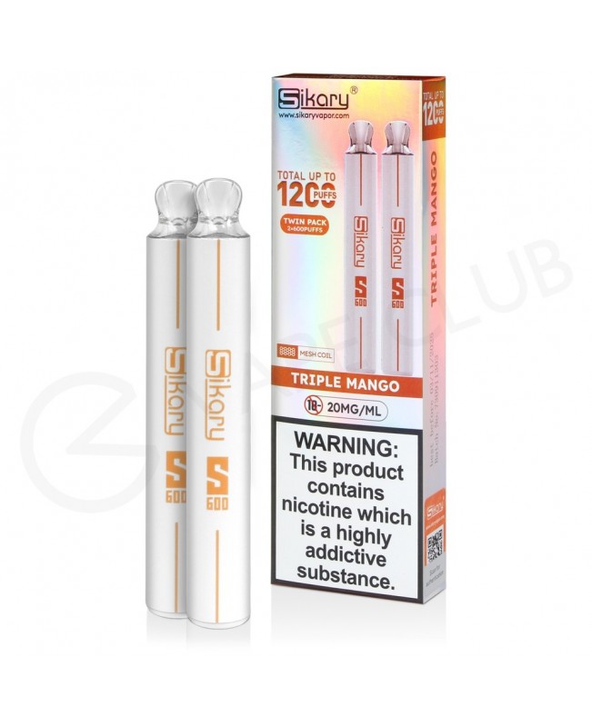 Triple Mango Sikary S600 Disposable Vape Twin Pack