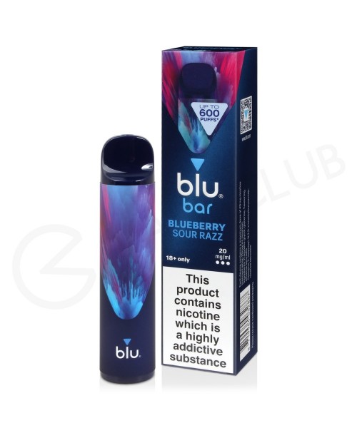 Blueberry Sour Razz Blu Bar Disposable Vape