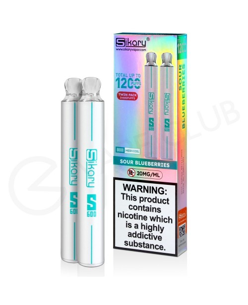 Sour Blueberries Sikary S600 Disposable Vape Twin ...