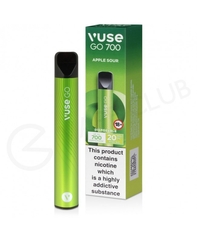 Apple Sour Vuse Go 700 Disposable Vape