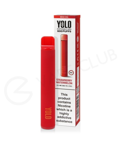 Strawberry Watermelon Yolo Bar M600 Disposable Vap...