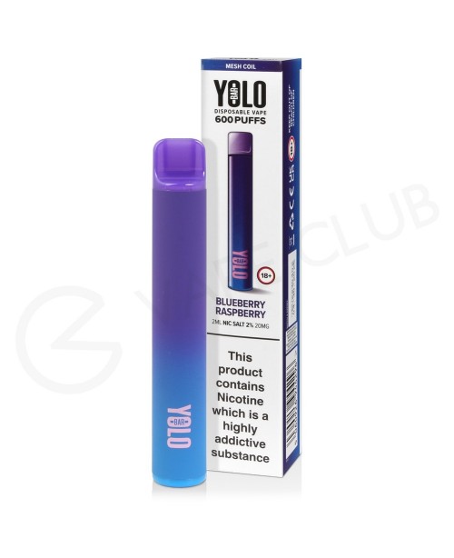 Blueberry Raspberry Yolo Bar M600 Disposable Vape