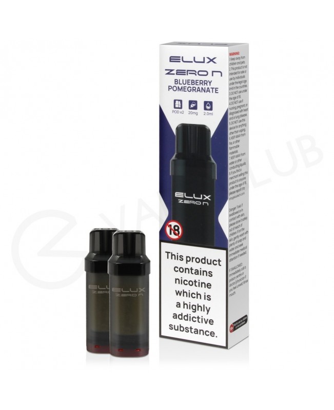 Blueberry Pomegranate Elux Zero N Prefilled Pod