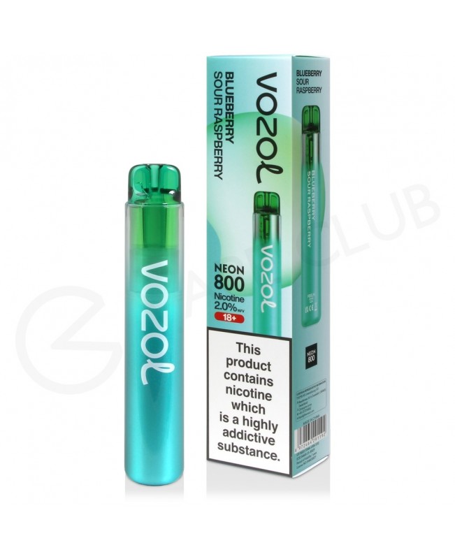 Blueberry Sour Raspberry Vozol Bar Neon 800 Disposable Vape