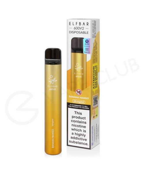 Banana Mango Elf Bar 600 V2 Disposable Vape