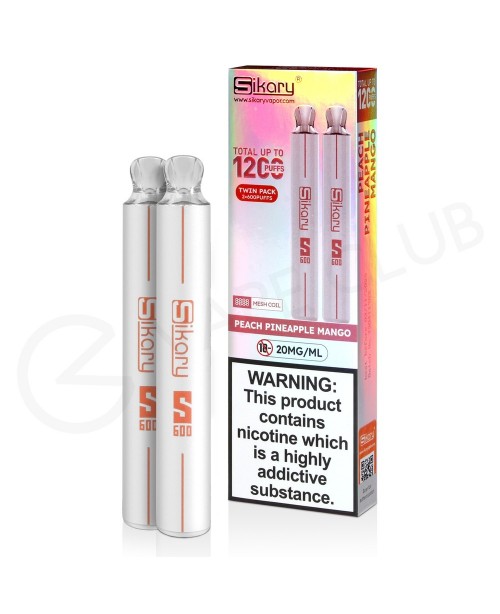 Peach Pineapple Mango Sikary S600 Disposable Vape ...