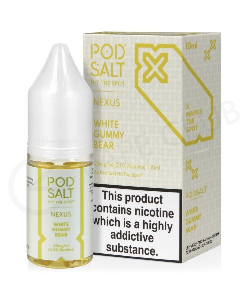 White Gummy Bear Nic Salt E-Liquid by Pod Salt Nex...