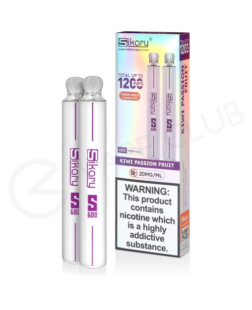 Kiwi Passion Fruit Sikary S600 Disposable Vape Twi...