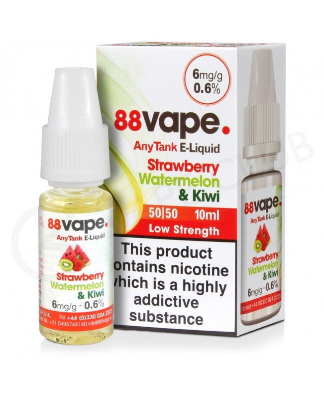 Strawberry Kiwi & Watermelon E-Liquid by 88Vape Any Tank