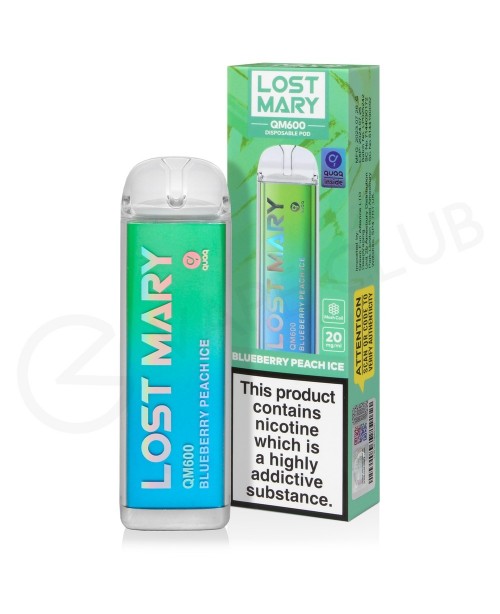 Blueberry Peach Ice Lost Mary QM600 Disposable Vap...