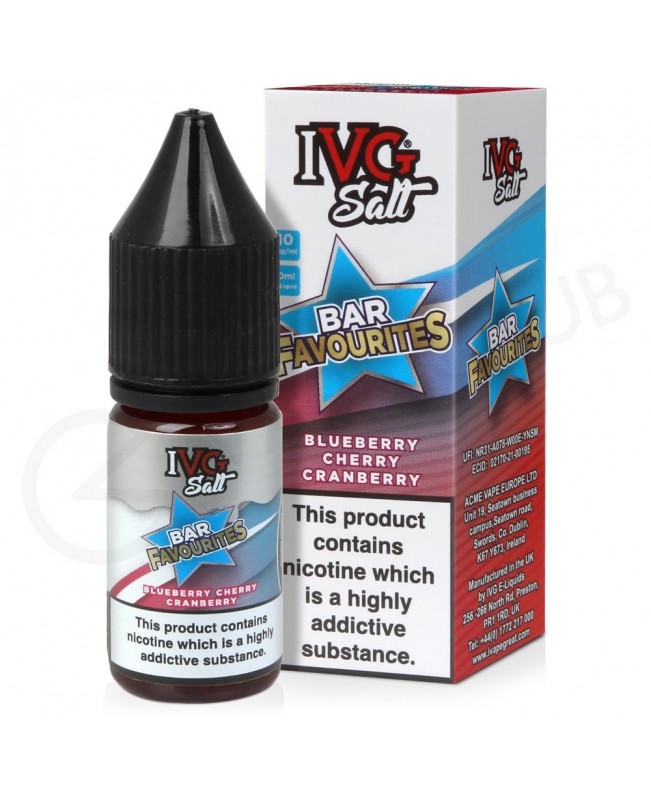 Blueberry Cherry Cranberry Nic Salt E-Liquid by IVG Bar Salt Favourites