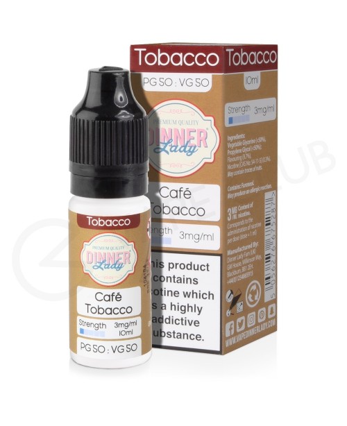 Cafe Tobacco E-Liquid by Dinner Lady 50/50