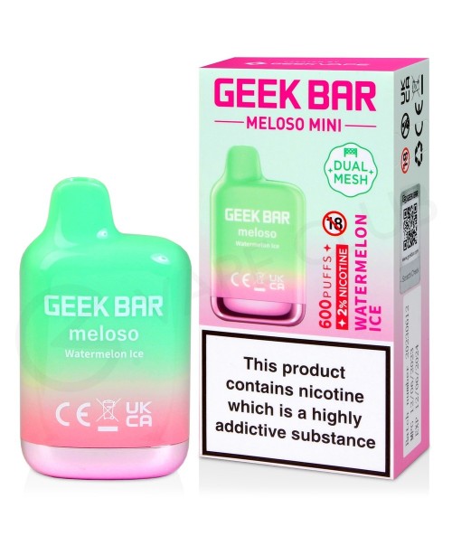 Watermelon Ice Geek Bar Meloso Mini Disposable Vap...