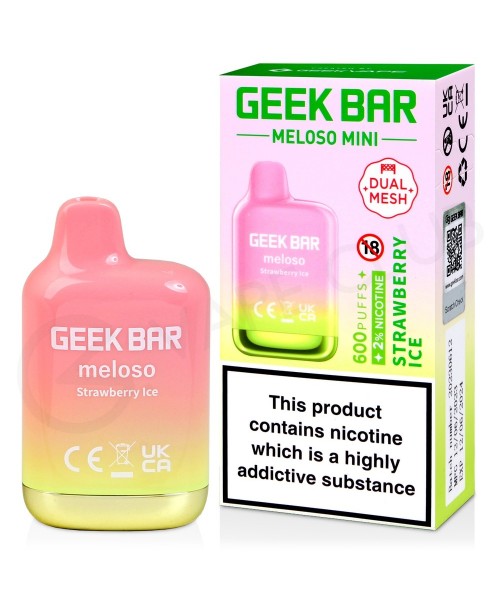 Strawberry Ice Geek Bar Meloso Mini Disposable Vap...