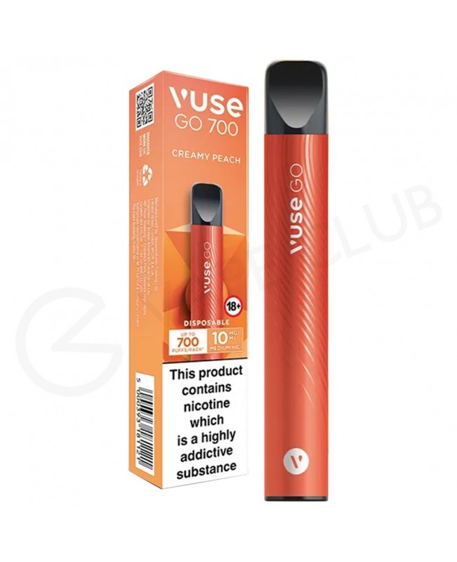 Creamy Peach Vuse Go 700 Disposable Vape