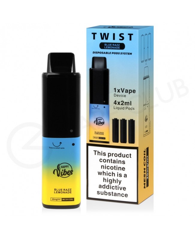 Blue Razz Lemonade Happy Vibes Twist 2400 Disposable Vape