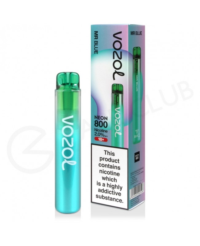 Mr Blue Vozol Bar Neon 800 Disposable Vape