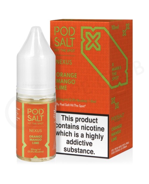 Orange Mango Lime Nic Salt E-Liquid by Pod Salt Ne...