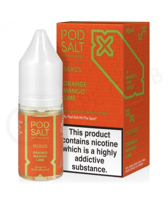 Orange Mango Lime Nic Salt E-Liquid by Pod Salt Nexus