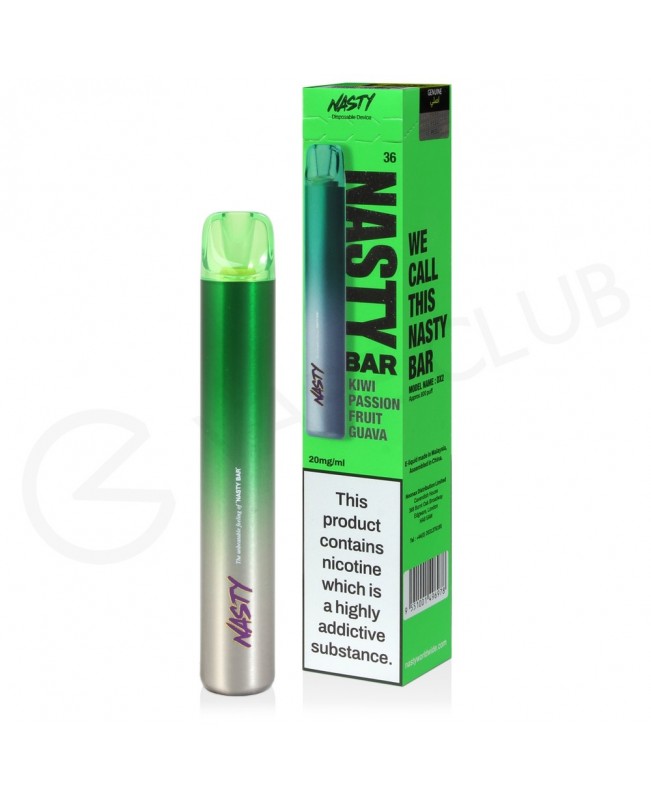 Kiwi Passion Fruit Guava Nasty Bar DX2 Disposable Vape