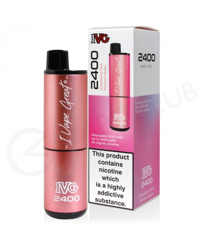 Strawberry Mint Menthol Mojito IVG 2400 Disposable Vape