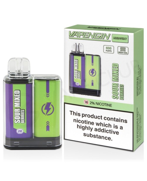 Sour Mixed Berries Vapengin Mercury Disposable Vap...