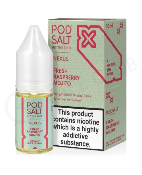 Fresh Raspberry Mojito Nic Salt E-Liquid by Pod Sa...