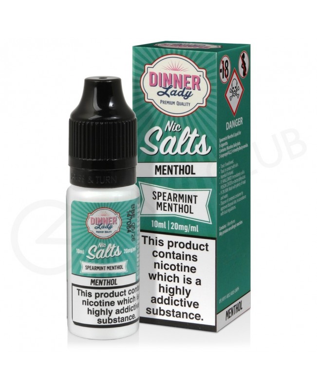 Spearmint Menthol Nic Salt E-Liquid by Dinner Lady