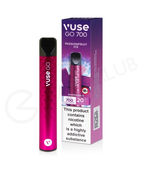 Passionfruit Ice Vuse Go 700 Disposable Vape