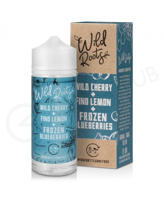 Wild Cherry, Fino Lemon and Frozen Blueberries Shortfill E-Liquid by Wild Roots 100ml