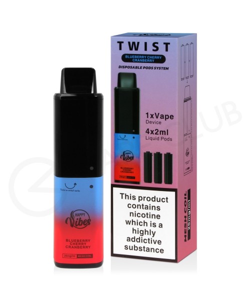 Blueberry Cherry Cranberry Happy Vibes Twist 2400 ...