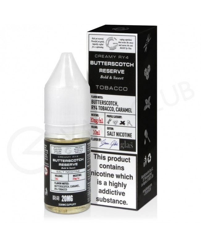 Butterscotch Reserve Nic Salt E-Liquid by Glas Basix