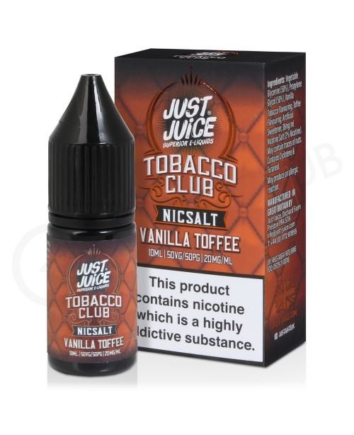 Vanilla Toffee Tobacco Nic Salt E-Liquid by Just J...