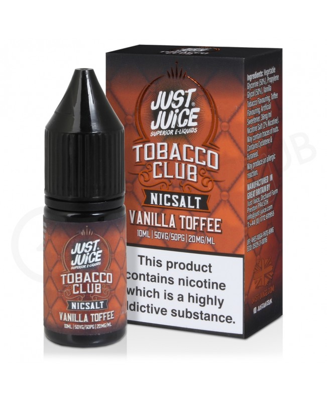 Vanilla Toffee Tobacco Nic Salt E-Liquid by Just Juice