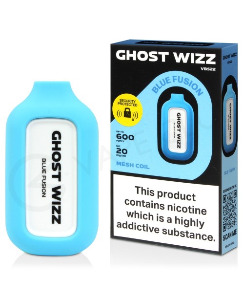 Blue Fusion Vapes Bars Ghost Wizz Disposable Vape