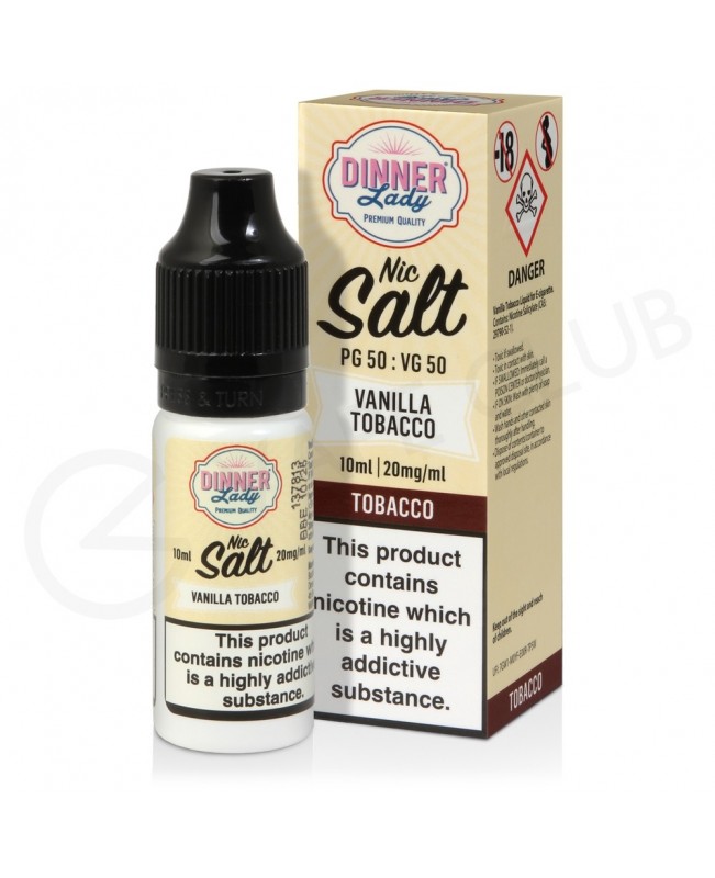 Vanilla Tobacco Nic Salt E-Liquid  by Dinner Lady