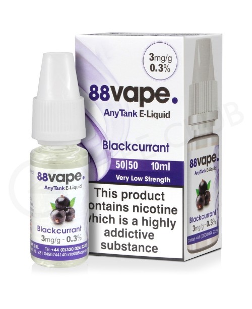 Blackcurrant E-Liquid by 88Vape Any Tank