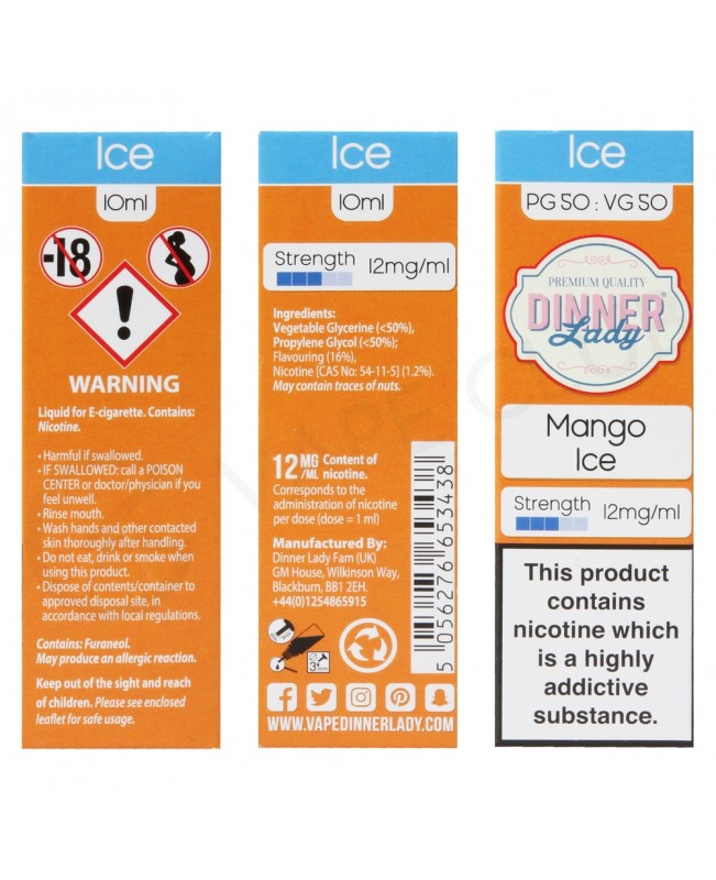 Mango Ice E-Liquid by Dinner Lady Ice