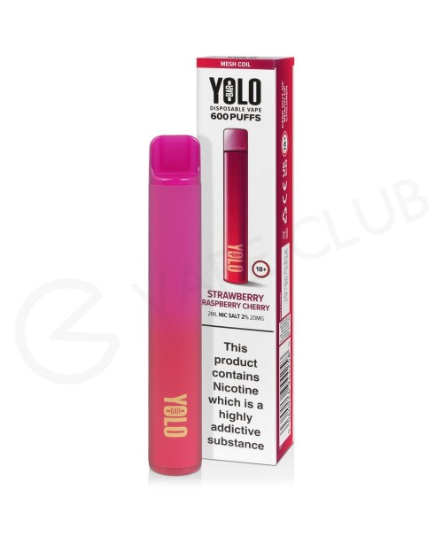 Strawberry Raspberry Cherry Yolo Bar M600 Disposab...