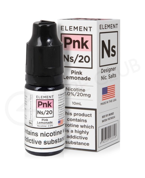 NS20, NS10 & NS5 Pink Lemonade E-Liquid by Ele...