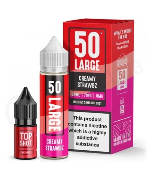 Creamy Strawbz Shortfill E-Liquid by 50 Large 50ml